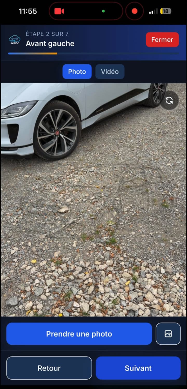 Cadre de visée, avant gauche